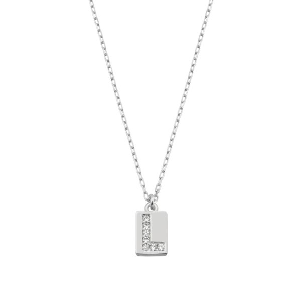  - L INITIAL TAG NECKLACE