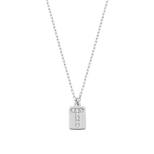  - T INITIAL TAG NECKLACE