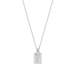  - Y INITIAL TAG NECKLACE