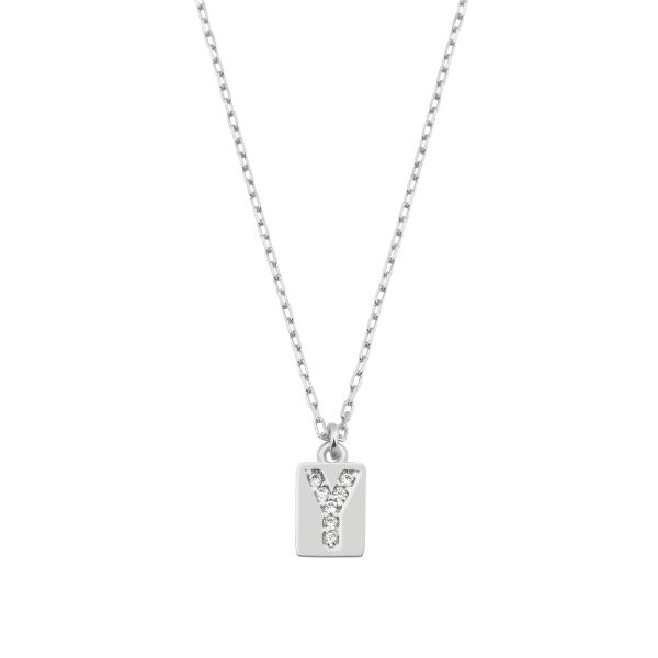  - Y INITIAL TAG NECKLACE