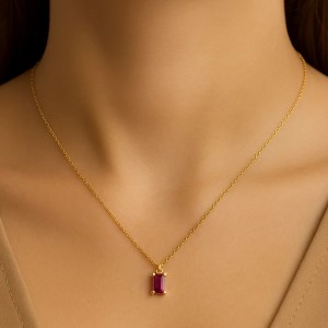 RED CLARA NECKLACE - Thumbnail