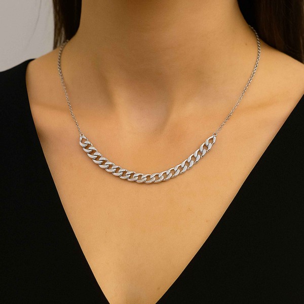  - RETRO KALIN ZİNCİR CHOKER KOLYE (1)