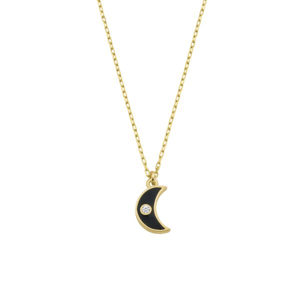  - ENAMEL MOON NECKLACE