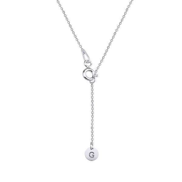 PAVE F INITIAL NECKLACE - Thumbnail (2)
