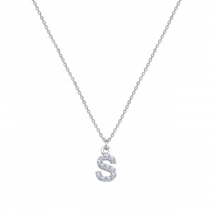  - PAVE S INITIAL NECKLACE