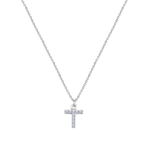  - PAVE T INITIAL NECKLACE