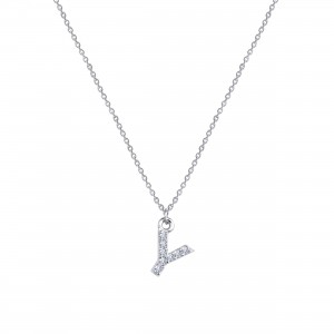  - PAVE Y INITIAL NECKLACE