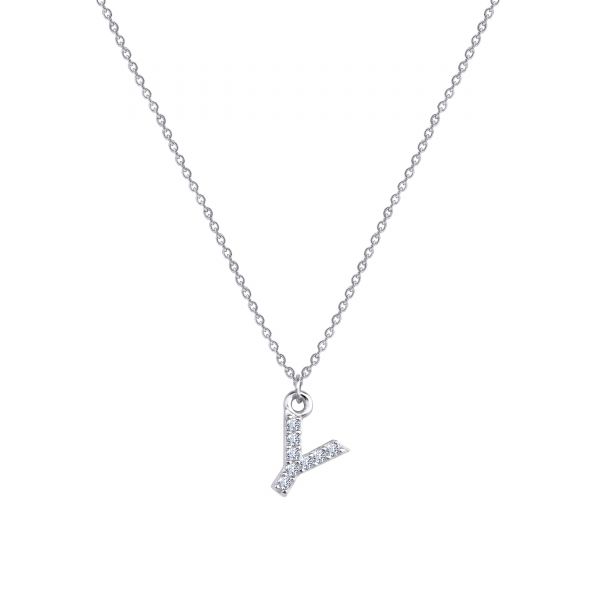  - PAVE Y INITIAL NECKLACE