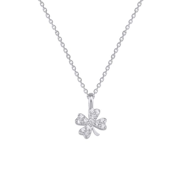  - PAVE CLOVER LUCKY NECKLACE