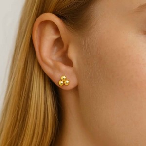 TRIPLE POINTS STUDS EARRINGS - Thumbnail