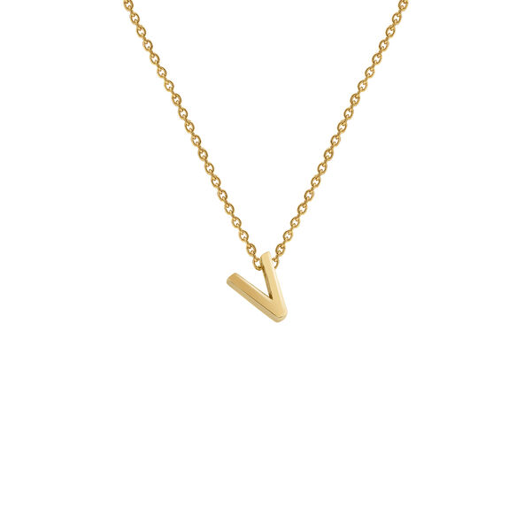 V INITIAL NECKLACE