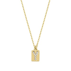  - Y INITIAL TAG NECKLACE