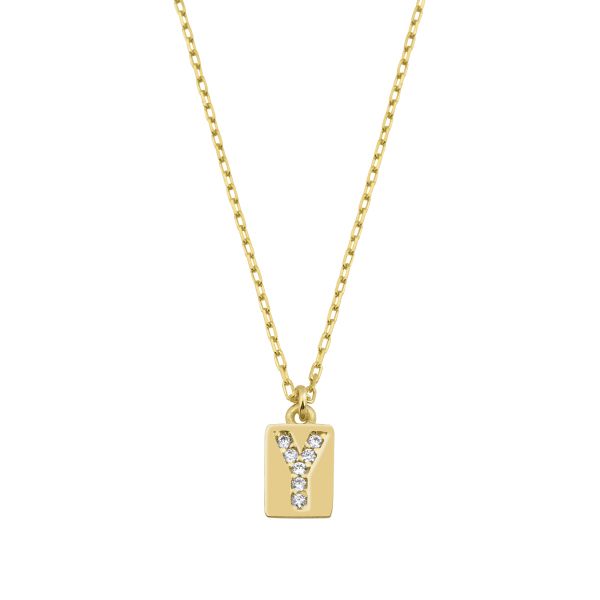  - Y INITIAL TAG NECKLACE