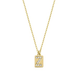  - Z INITIAL TAG NECKLACE