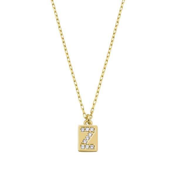 Z INITIAL TAG NECKLACE