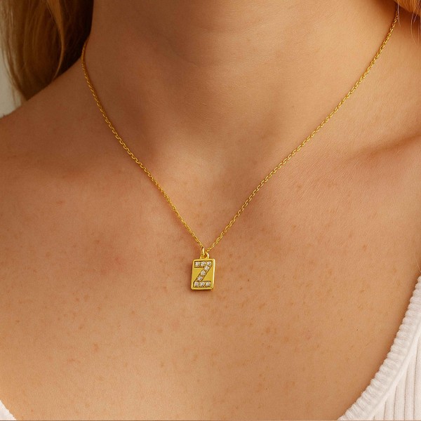 Z INITIAL TAG NECKLACE